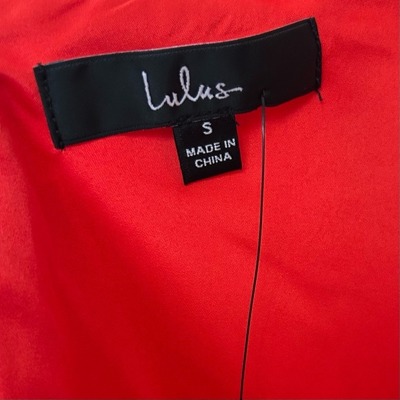 NWT, Lulus Love in Bloom Red Floral Print Off-the-Shoulder High-Low Dress, S - Picture 13 of 15